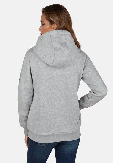 salzhaut - SÜNN Damen Tailliert - Hamburg - Hoodie - Kapuzenpulli - 91 -#farbe_grey-melange