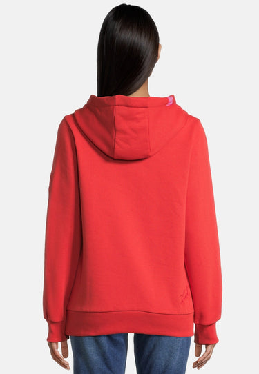 salzhaut - SÜNN Damen Tailliert - Hamburg - Hoodie - Kapuzenpulli - 4 - #farbe_chilli-red