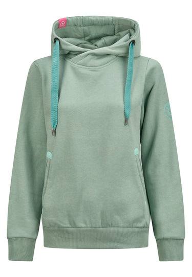 salzhaut - SÜNN Damen Tailliert - Hamburg - Hoodie - Kapuzenpulli - 54 - #farbe_salbei