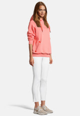 salzhaut - Damen Hoodie SÜNN Tailliert - adenauer & co - Anker - Basic - 60 - #farbe_Coral
