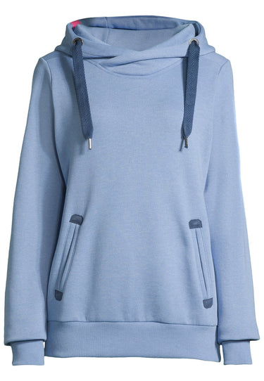 salzhaut - SÜNN Damen Tailliert - Hamburg - Hoodie - Kapuzenpulli - 74 - #farbe_ice-blue