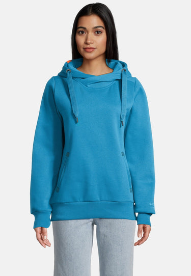 salzhaut - SÜNN Damen Tailliert - Hamburg - Hoodie - Kapuzenpulli - 98 -#farbe_fjord
