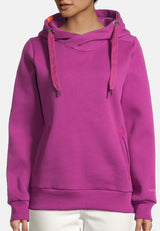 salzhaut - Damen Hoodie SÜNN Tailliert - adenauer & co - Anker - Basic - 116 - #farbe_Plum