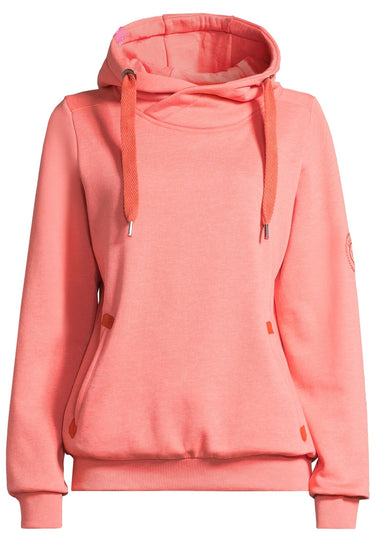 salzhaut - SÜNN Damen Tailliert - Hamburg - Hoodie - Kapuzenpulli - 49 - #farbe_coral