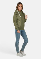 salzhaut - Damen Hoodie SÜNN Tailliert - adenauer & co - Anker - Basic - 71 - #farbe_Seagrass