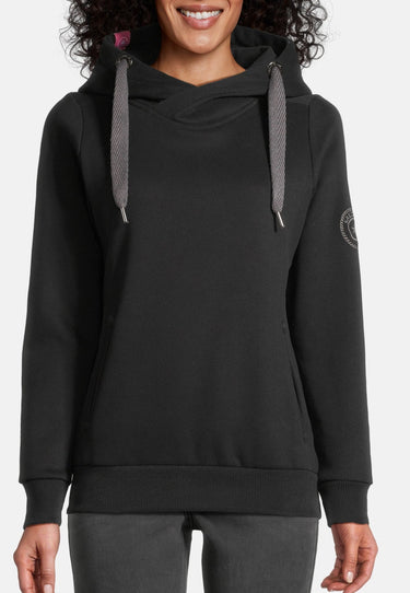 Salzhaut - SÜNN HOODIE Damen Relaxed-Fit - Eingriffstaschen - Hoodie - Reduziert - 36 - #farbe_black
