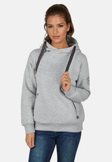 salzhaut - SÜNN HOODIE Damen Hoodie Relaxed-Fit - adenauer & co - Anker - Basic - 30 - #farbe_Grey Melange