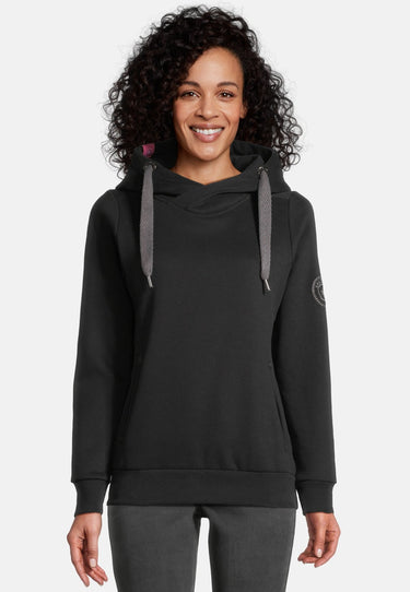Salzhaut - SÜNN HOODIE Damen Relaxed-Fit - Eingriffstaschen - Hoodie - Reduziert - 34 - #farbe_black