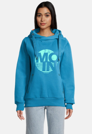 Salzhaut - SÜNN - MOIN RUND Damen Leicht tailliert - Damen - Frontprint - Hoodie - 4 - #farbe_fjord-yucca