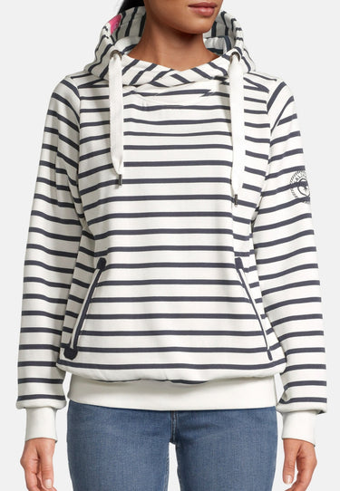 Salzhaut - SÜNN - RINGEL Damen Tailliert - Hamburg - Hoodie - Kapuze - 3 - #farbe_navy-offwhite