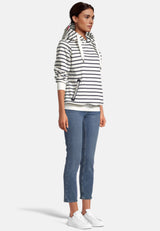 Salzhaut - SÜNN - RINGEL Damen Tailliert - Hamburg - Hoodie - Kapuze - 5 - #farbe_navy-offwhite