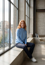 salzhaut - SUTSCHE Damen Hoodie Regular Fit - adenauer & co - Anker - Basic - 17 - #farbe_Ice Blue
