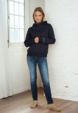 Salzhaut - TALKEN Damen Relaxed-Fit - Hoodie - Kapuzenpullover - Langarmshirt - 19 - #farbe_navy