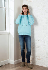 Salzhaut - TOPE - UNI Damen Relaxed-Fit - Basic Casual - Damen - Hoodie - 9 - #farbe_aqua