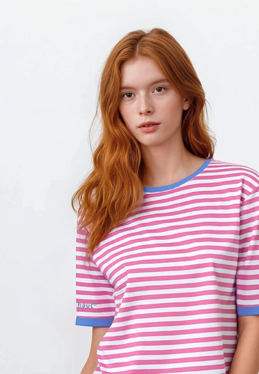 salzhaut - UCK Damen Relaxed-Fit - Bluse - Polo-Shirt - Rundhals - 8 - #farbe_offwhite-blossom