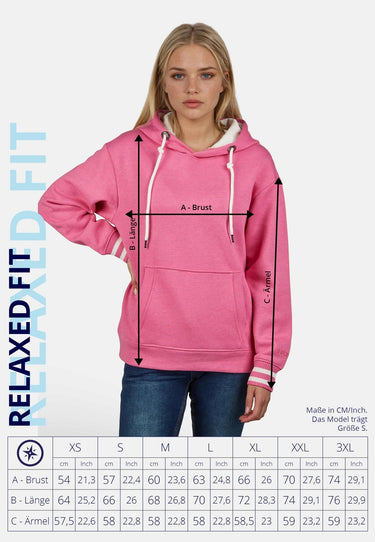 Salzhaut - ÜLKEN Damen Relaxed-Fit - Hoodie - Kapuzenpullover - Langarmshirt - 13 - #farbe_blossom