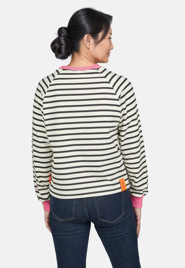 salzhaut - UNSEBULK Damen Gerade - Hoodie - Langarmshirt - Pullover - 4 - #farbe_navy-offwhite