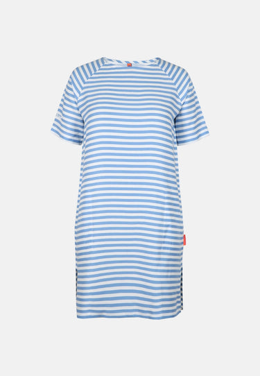 salzhaut - UPHEBEN - STRIPES Damen Regular Fit - Hamburg - Kleid - Ringelkleid - 2 - #farbe_offwhite-ice-blue