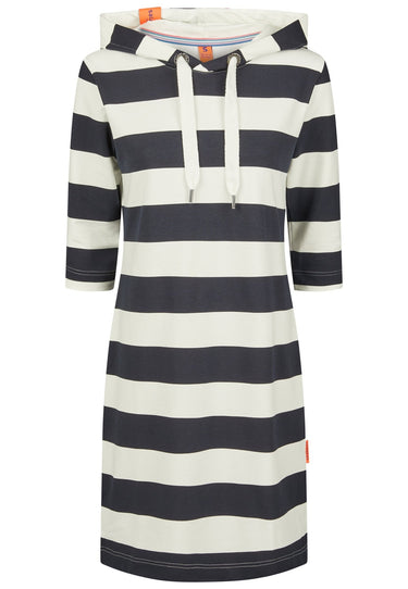 salzhaut - USE Damen Tailliert - Damen - Hoodiekleid - Kleid - 2 - #farbe_navy-offwhite