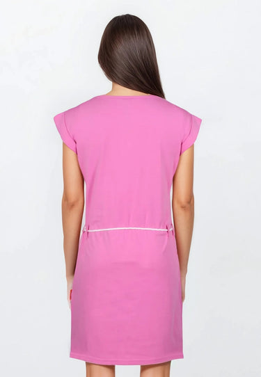 Salzhaut - USSELIG - UNI Damen Leicht tailliert - Basic Casual - Eingriffstaschen - Kleid - 4 - #farbe_blossom