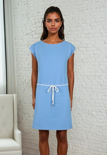 salzhaut - USSELIG - UNI Damen Leicht tailliert - Basic Casual - Eingriffstaschen - Kleid - 6 - #farbe_ice-blue