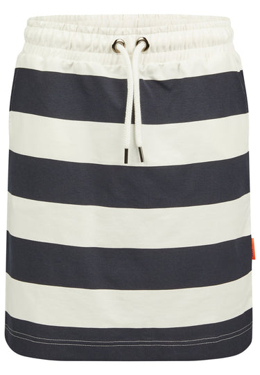 salzhaut - UTBÜXEN Damen Gerade - Basic Casual - Rock - Streifenmuster - 2 - #farbe_navy-offwhite