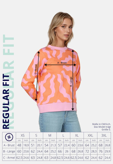 Salzhaut - UTMESSEN Damen Relaxed-Fit - Frontprint - Hoodie - Pullover - 7 - #farbe_ros-orange