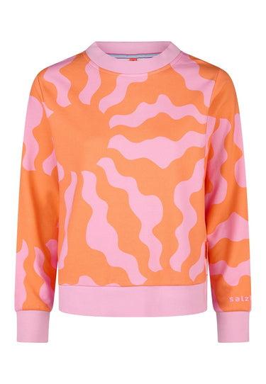 salzhaut - UTMESSEN Damen Relaxed - Fit - Frontprint - Hoodie - Pullover - 2 - #farbe_ros-orange