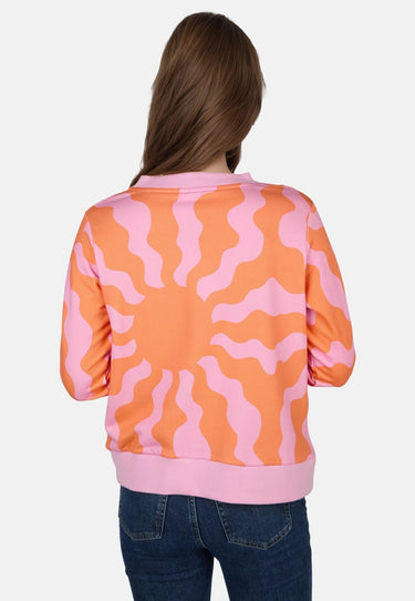 salzhaut - UTMESSEN Damen Relaxed - Fit - Frontprint - Hoodie - Pullover - 4 - #farbe_ros-orange