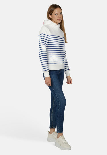 Salzhaut - VASEN Damen Relaxed-Fit - baumwollpullover - damenpullover - freizeitpullover - 5 - #farbe_navy-offwhite
