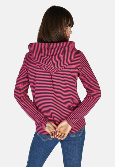 salzhaut - VATTING Damen Relaxed-Fit, normale Passform - Hoodie - Kapuzenpullover - Langarmshirt - 4 - #farbe_navy-beetroot