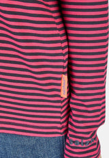 salzhaut - VATTING Damen Longsleeve Relaxed-Fit - adenauer & co - Anker - Basic - 6 - #farbe_Navy-Beetroot