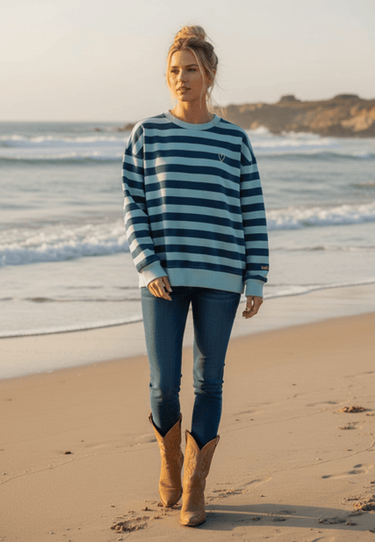 salzhaut - VEERMASTER Damen Relaxed - Fit - adenauer & co - Anker - Basic - 1 - farbe_Navy - Breeze