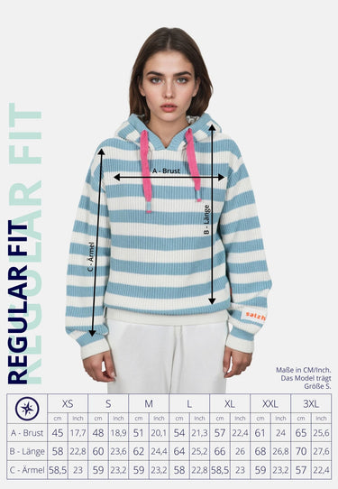 Salzhaut - VELOZIPEE Damen Oversized - Fleecepullover - Hoodie - Kapuzenpullover - 7 - #farbe_breeze-offwhite