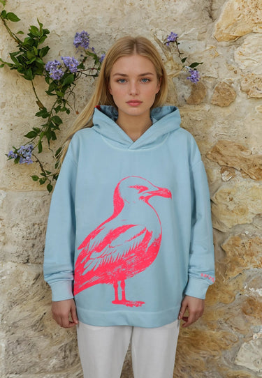 salzhaut - VÖÖRUT Damen Oversized - Hoodie - Kapuzenpullover - Möwe - 9 - #farbe_breeze