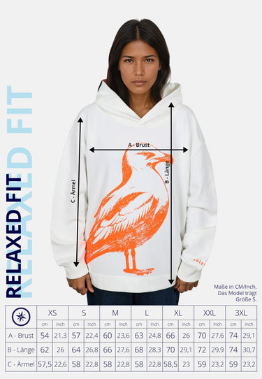 salzhaut - VÖÖRUT Damen Oversized - Hoodie - Kapuzenpullover - Möwe - 7 - #farbe_offwhite