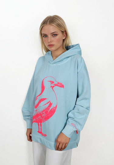Salzhaut - VÖÖRUT Damen Oversized - Hoodie - Kapuzenpullover - Möwe - 13 - #farbe_breeze