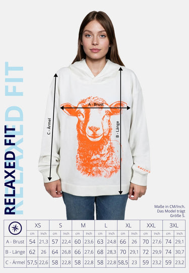 Salzhaut - VÖRSLACH Damen Oversized - Frontprint - Hoodie - Kapuzenpullover - 7 - #farbe_offwhite