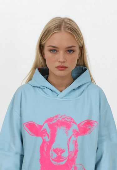 Salzhaut - VÖRSLACH Damen Oversized - Frontprint - Hoodie - Kapuzenpullover - 11 - #farbe_breeze