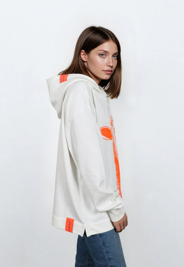 salzhaut - VÖRSLACH Damen Oversized - Frontprint - Hoodie - Kapuzenpullover - 5 - #farbe_offwhite