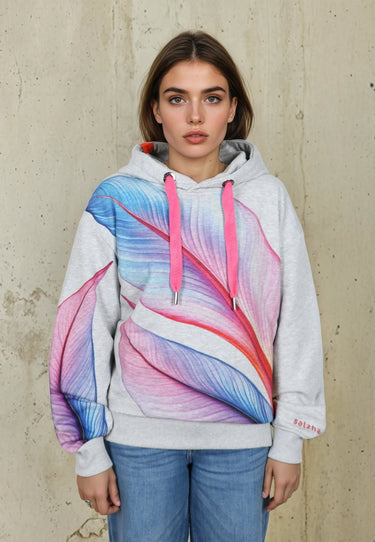 Salzhaut - WANNERUP Damen Relaxed-Fit - Hoodie - Kapuzenpulli - Kapuzenpullover - 1 - #farbe_grey-melange
