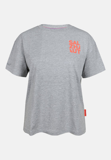 salzhaut - WEVEN Damen Relaxed-Fit - Damen - Dreieckstuch - Frontprint - 9 - #farbe_grey-melange