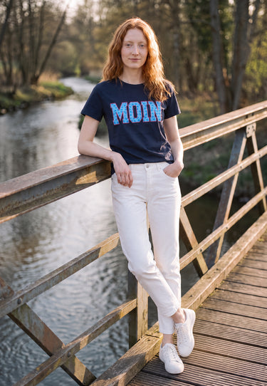 salzhaut - Damen Shirt STEENTJE - MOIN Herzen Regular Fit - adenauer & co - Anker - Basic - 40 - #farbe_Navy-Ocean Blue