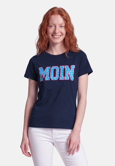 salzhaut - Damen Shirt STEENTJE - MOIN Herzen Regular Fit - adenauer & co - Anker - Basic - 43 - #farbe_Navy-Ocean Blue