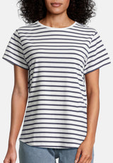 salzhaut - STEENTJE - RINGEL Damen T-Shirt - adenauer & co - Anker - Basic - 3 - #farbe_Navy-Offwhite