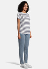 salzhaut - STEENTJE - RINGEL Damen T-Shirt - adenauer & co - Anker - Basic - 5 - #farbe_Navy-Offwhite