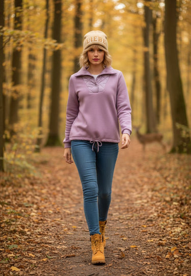 salzhaut - HAASKE Damen Sweatshirt Leicht tailliert - adenauer & co - Anker - Basic - 1 - #farbe_Purple