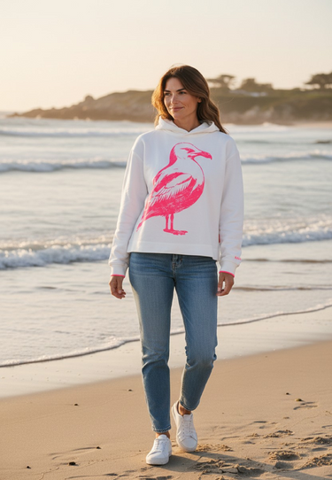 Salzhaut - ADJÜS Damen normale Passform - Hoodie - Kapuze - Kapuzenpulli - 1 - #farbe_offwhite