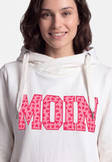 salzhaut - Damen Hoodie SÜNN - MOIN Herzen Tailliert - adenauer & co - Anker - Basic - 36 - #farbe_Offwhite-Blossom