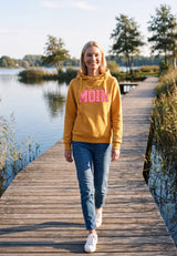 salzhaut - Damen Hoodie SÜNN - MOIN Herzen Tailliert - adenauer & co - Anker - Basic - 1 - #farbe_Sun-Blossom